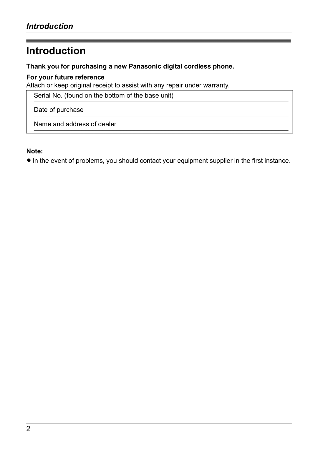 Panasonic KX-TG1805NZ operating instructions Introduction 