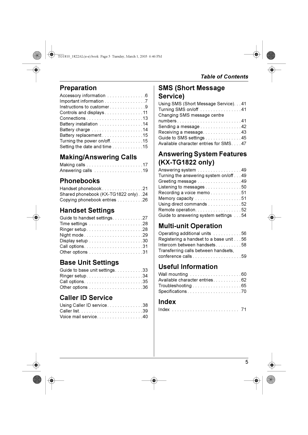 Panasonic KX-TG1822AL, KX-TG1810AL operating instructions Making/Answering Calls 