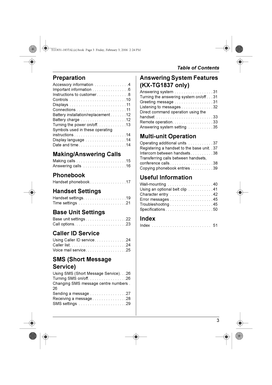 Panasonic KX-TG1837AL, KX-TG1831AL operating instructions Making/Answering Calls 