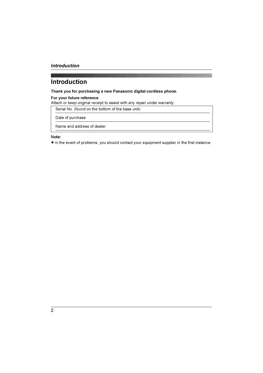 Panasonic KX-TG1831NZ operating instructions Introduction 