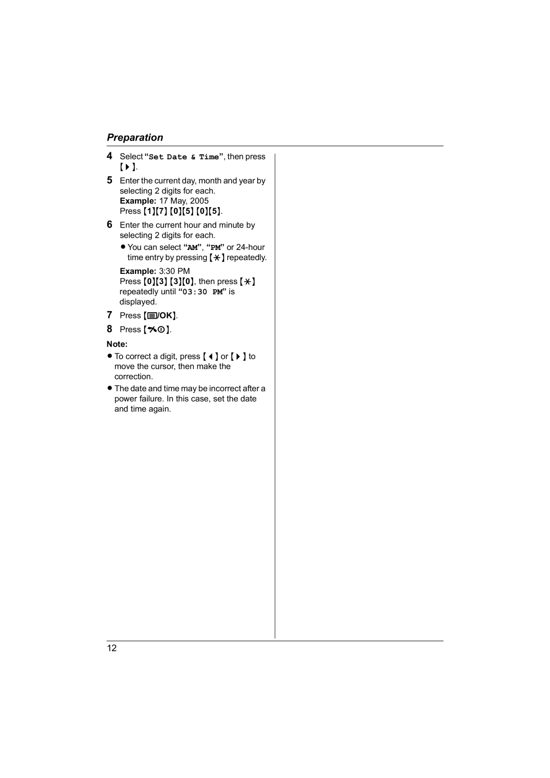 Panasonic KX-TG1840NZ operating instructions Example 330 PM 