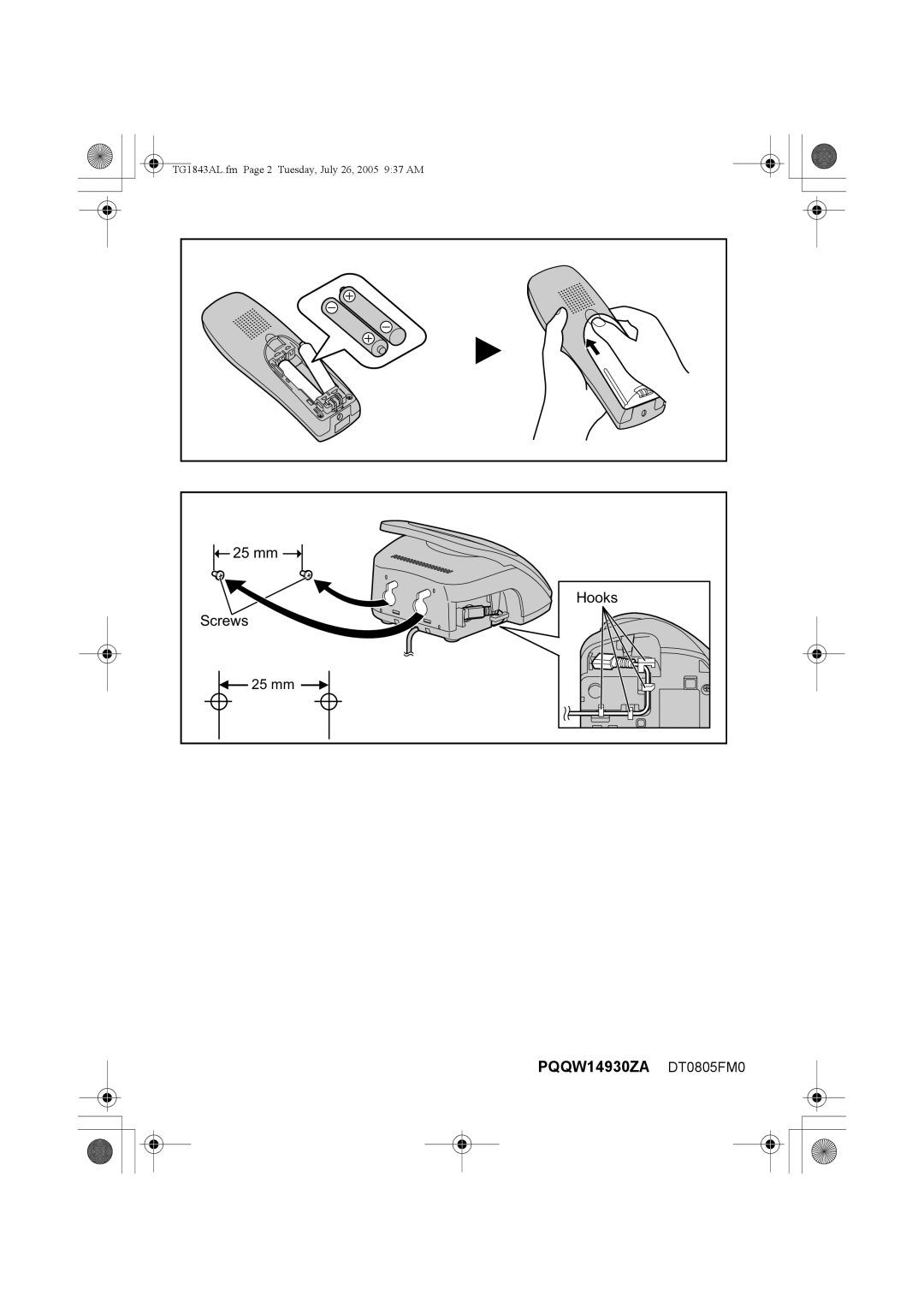 Panasonic KX-TG1843AL operating instructions PQQW14930ZA DT0805FM0 