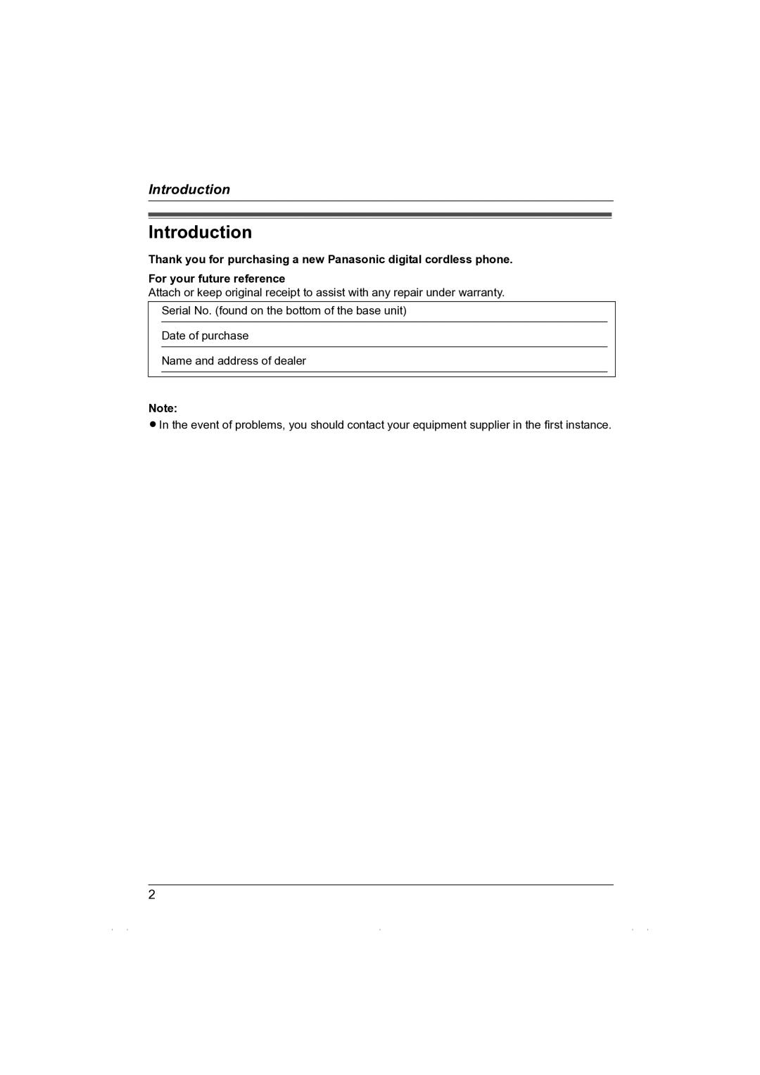 Panasonic KX-TG1850NZ operating instructions Introduction 