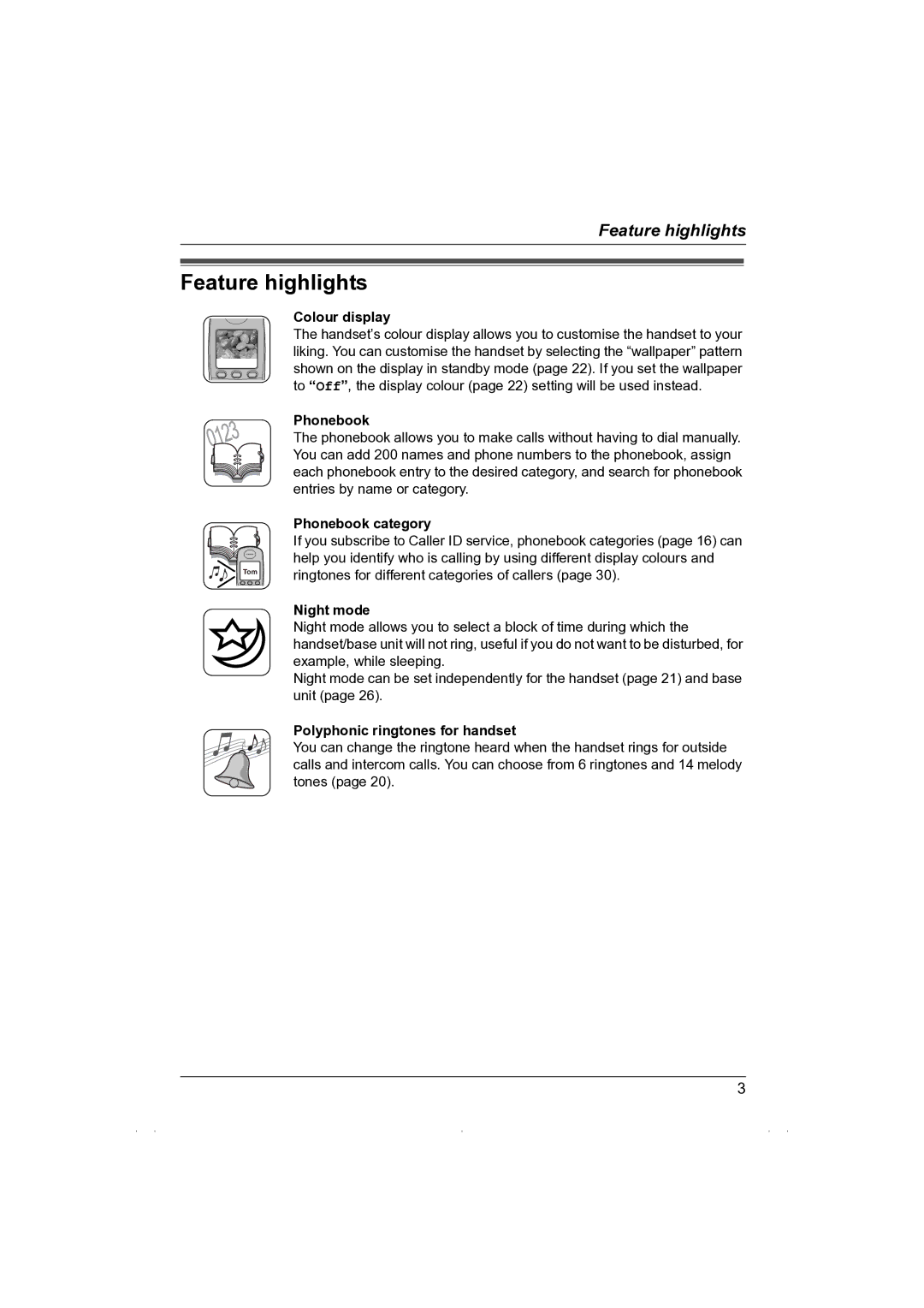 Panasonic KX-TG1850NZ operating instructions Feature highlights 