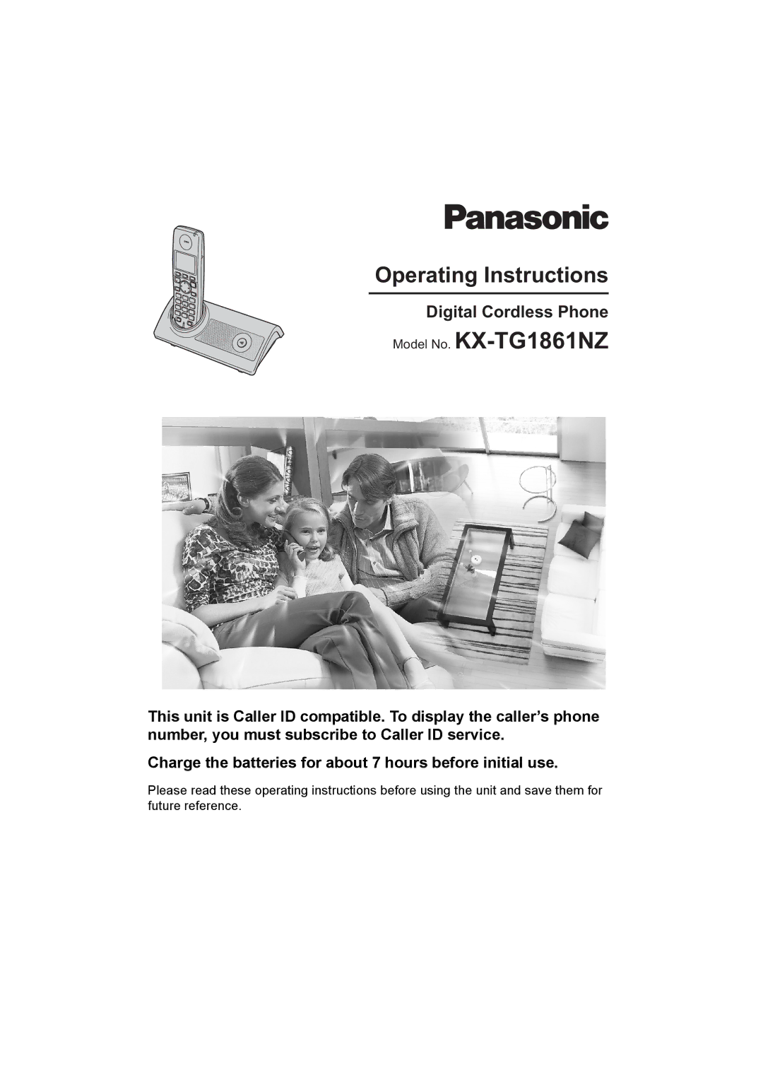 Panasonic operating instructions Model No. KX-TG1861NZ 