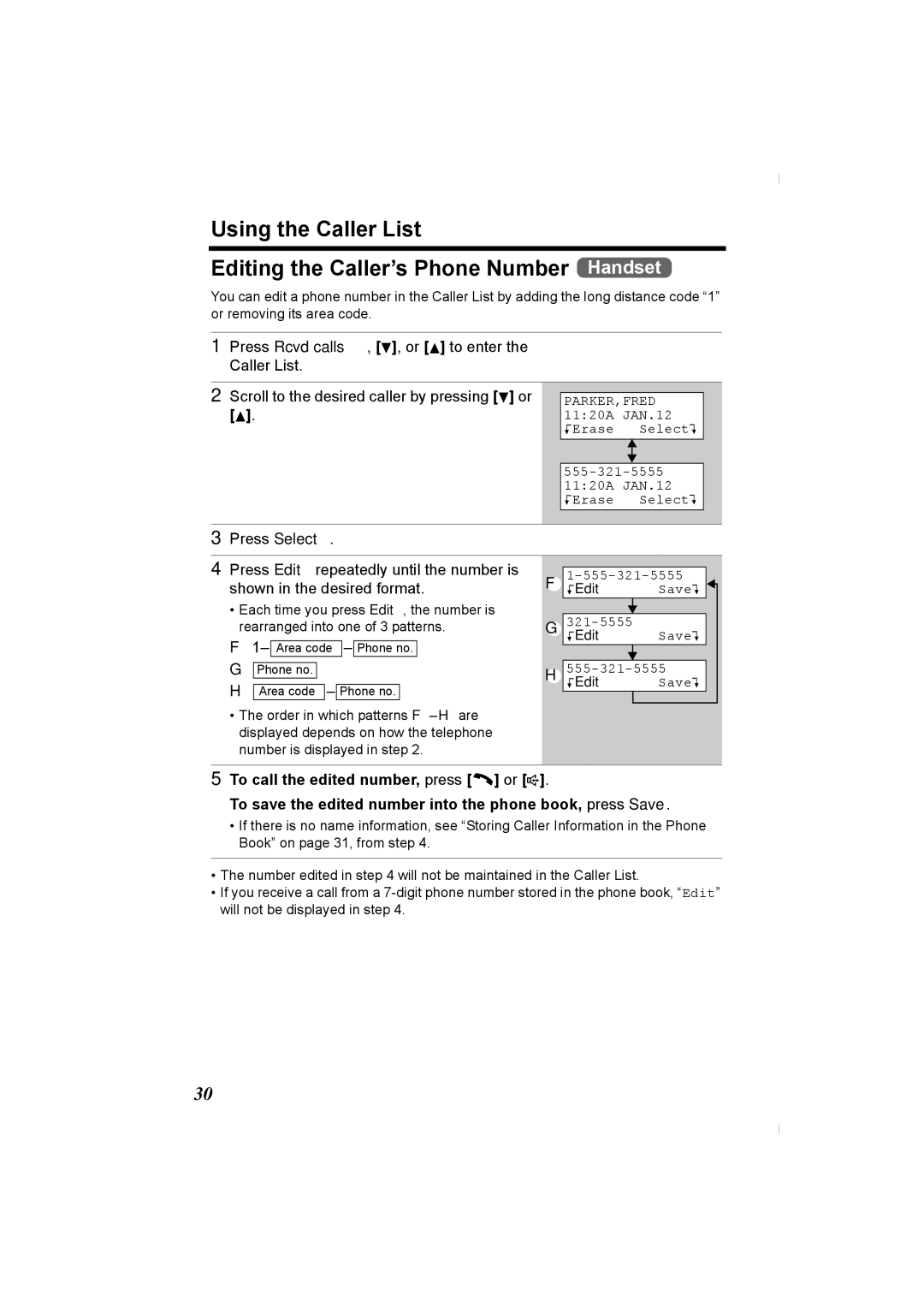 Panasonic KX-TG2336C operating instructions 1120A JAN.12 KErase SelectL, SaveL 