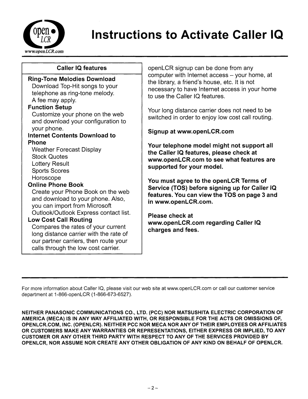 Panasonic KX-TG2344 manual 