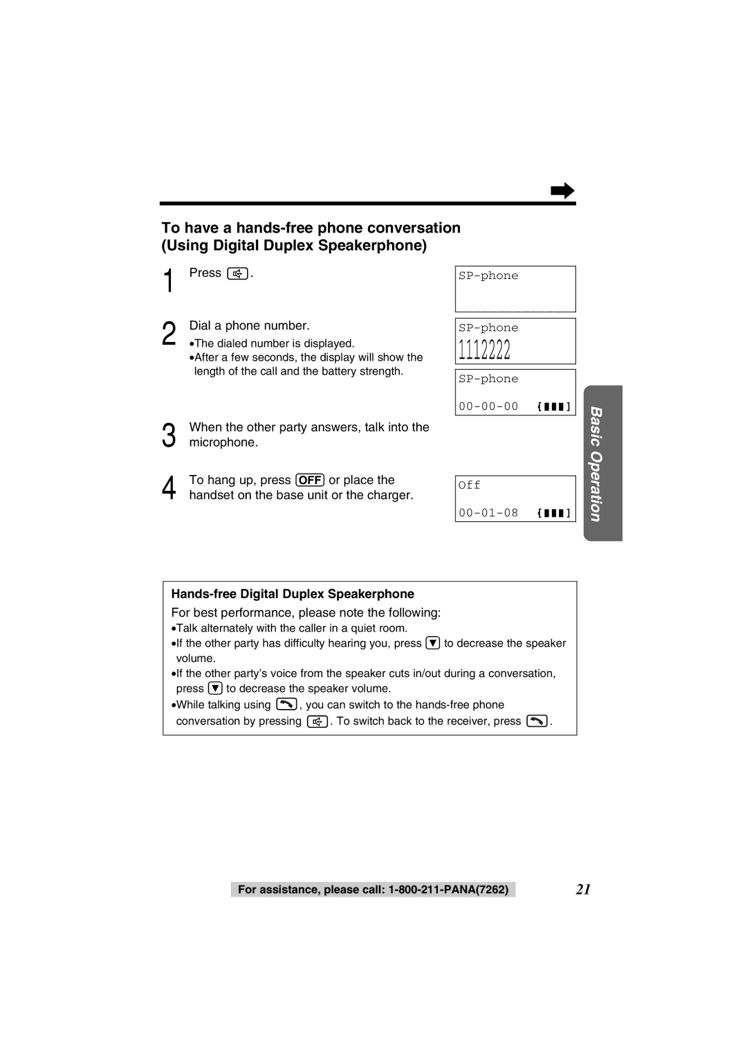 Panasonic KX-TG2352PW, KX-TG2352W operating instructions Hands-free Digital Duplex Speakerphone 