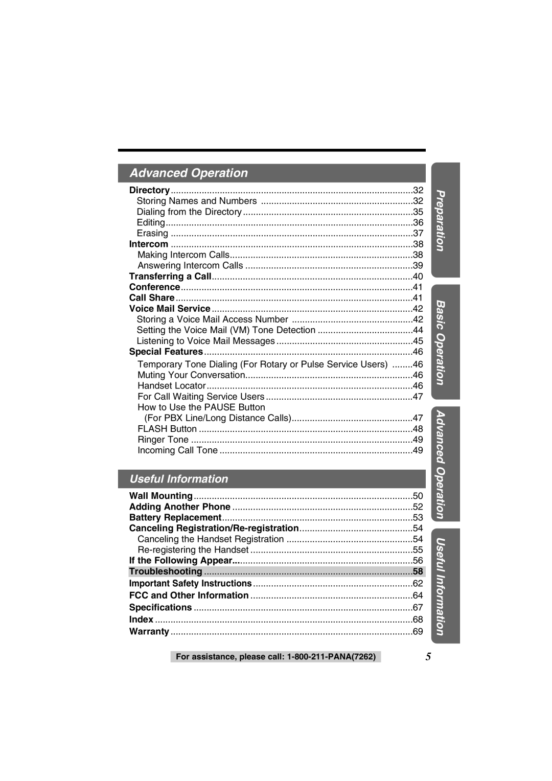 Panasonic KX-TG2352PW, KX-TG2352W operating instructions Storing Names and Numbers, Canceling the Handset Registration 