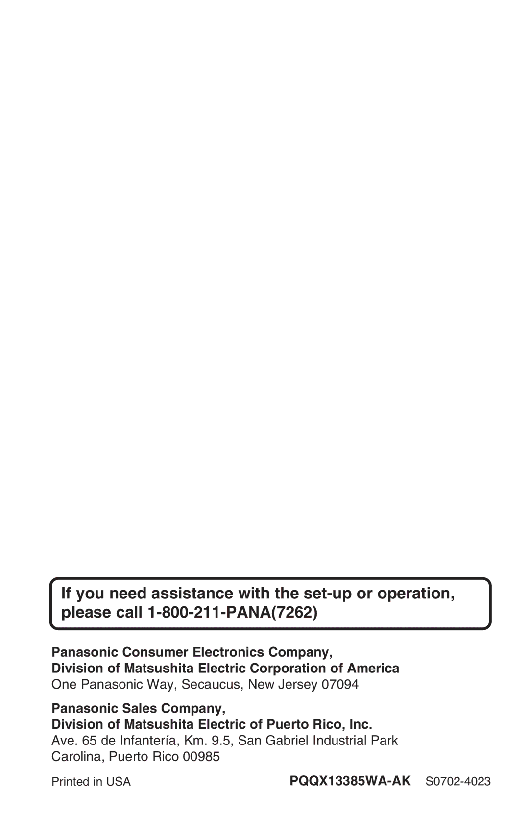 Panasonic KX-TG2382B operating instructions 