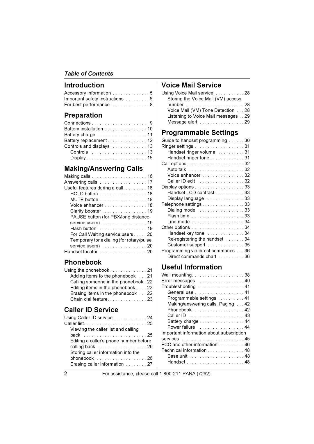 Panasonic KX-TG2420 operating instructions Introduction 