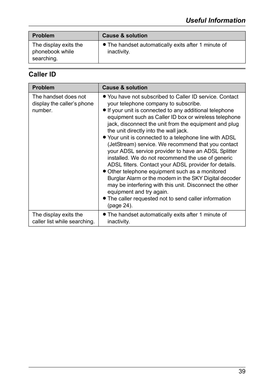 Panasonic KX-TG2421NZ operating instructions Caller ID 