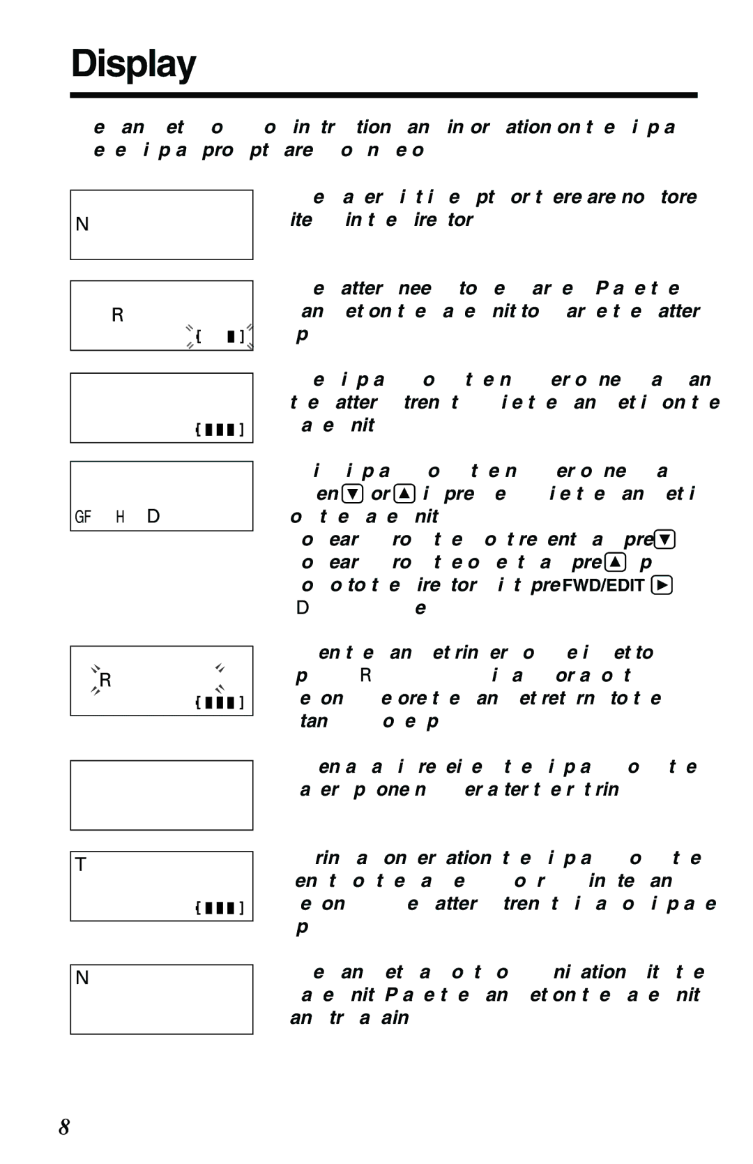 Panasonic KX-TG2551ALS, KX-TG2551NZS operating instructions Display, 0266667777 