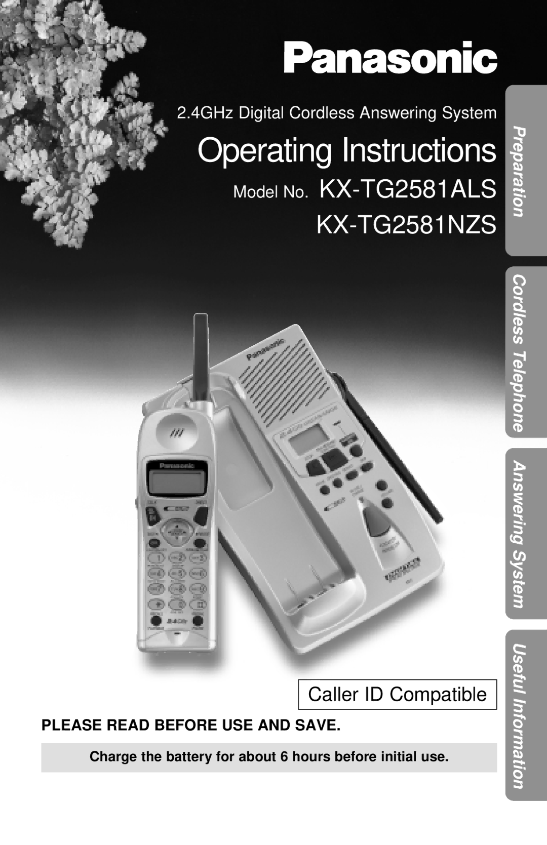 Panasonic KX-TG2581ALS, KX-TG2581NZS operating instructions Operating Instructions 