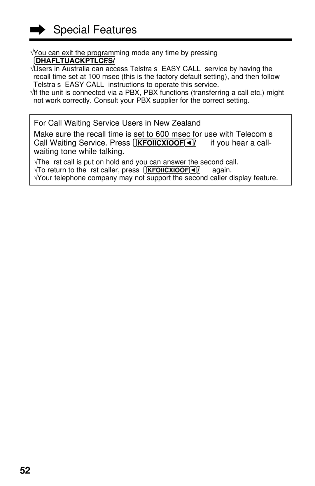 Panasonic KX-TG2581ALS, KX-TG2581NZS operating instructions Special Features 