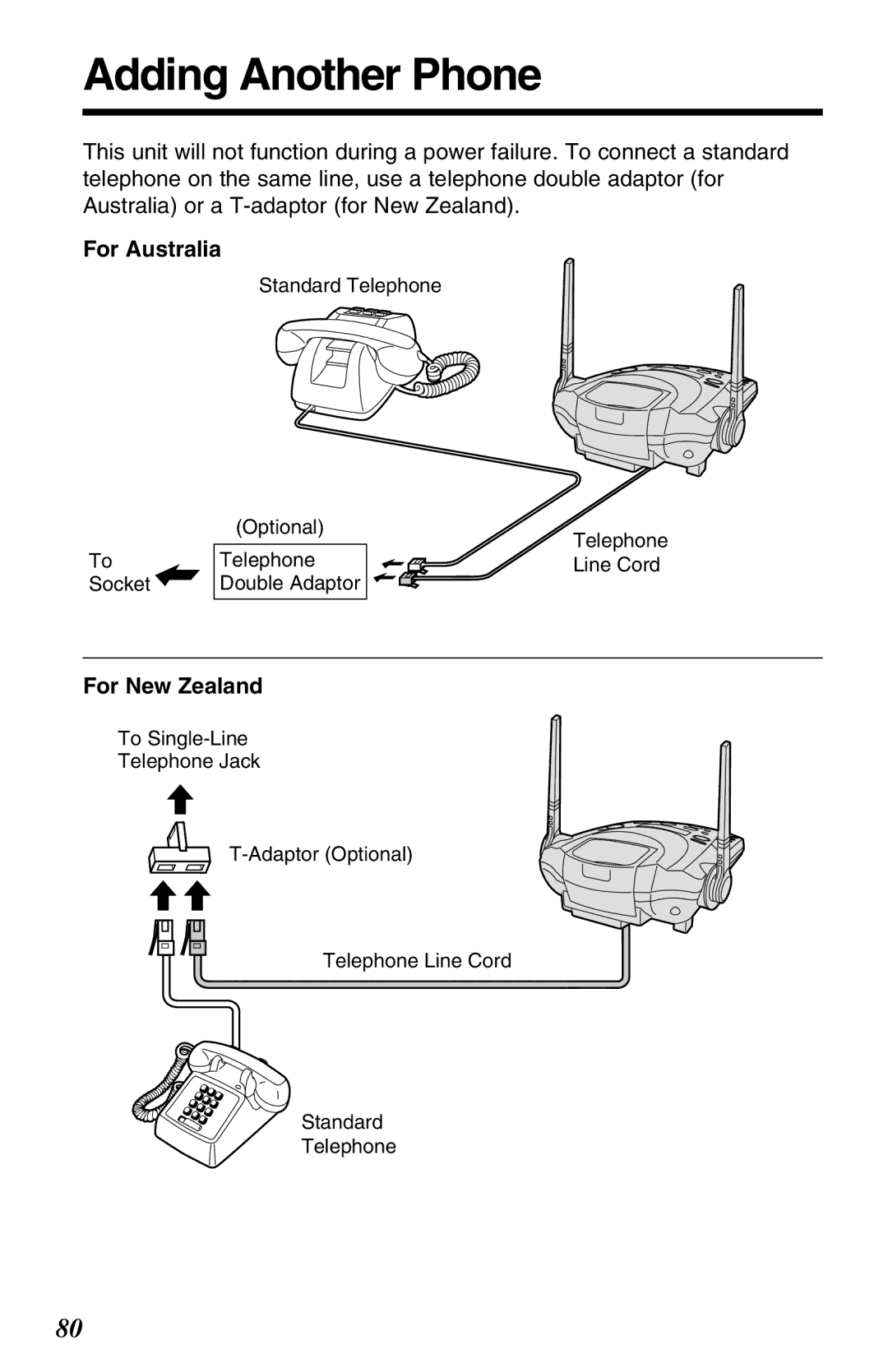 Panasonic KX-TG2583ALB, KX-TG2583ALS, KX-TG2583NZS operating instructions Adding Another Phone, For Australia 