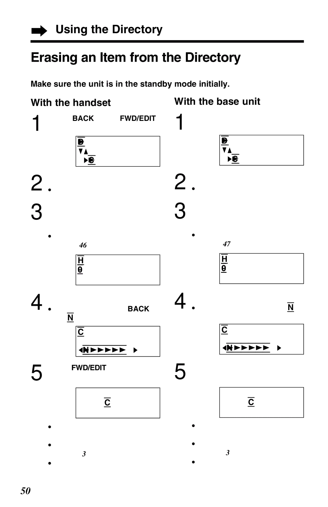 Panasonic KX-TG2583NZS, KX-TG2583ALS operating instructions Erasing an Item from the Directory 