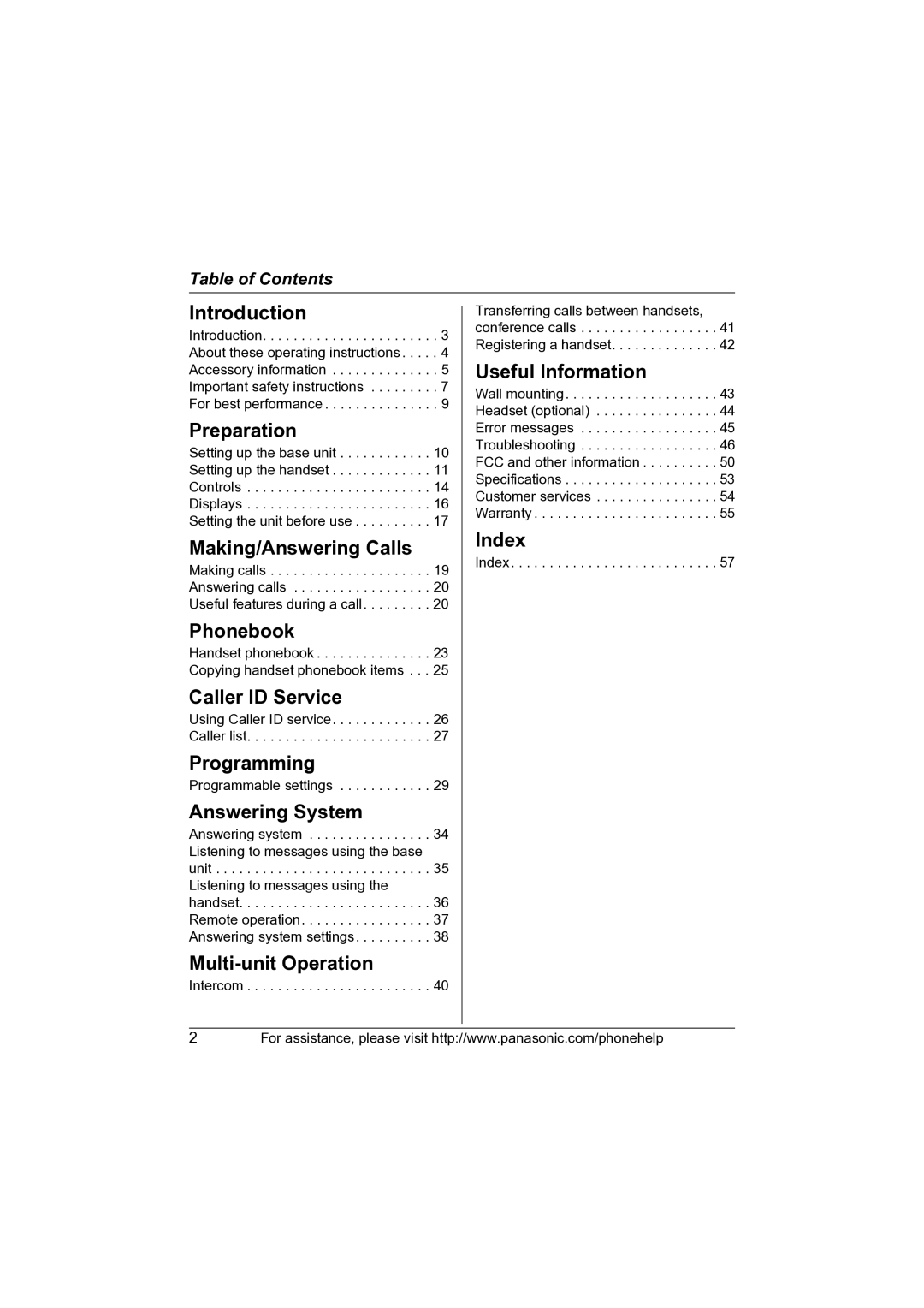 Panasonic KX-TG2631 operating instructions Making/Answering Calls 