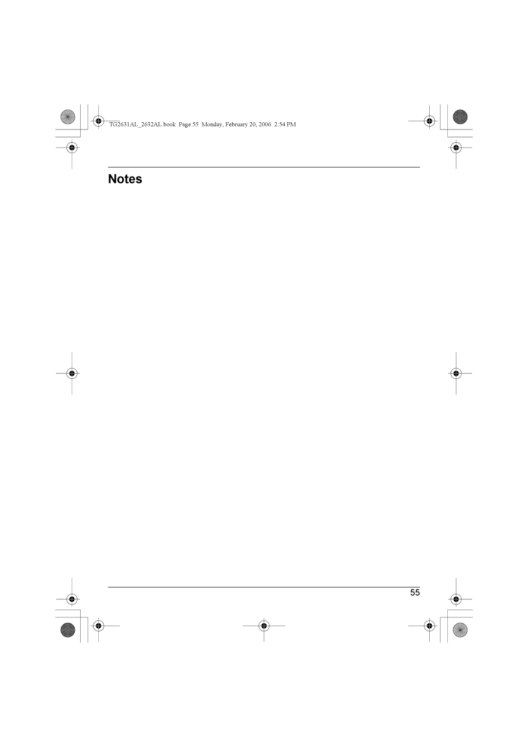 Panasonic KX-TG2632AL, KX-TG2631AL operating instructions TG2631AL2632AL.book Page 55 Monday, February 20, 2006 254 PM 