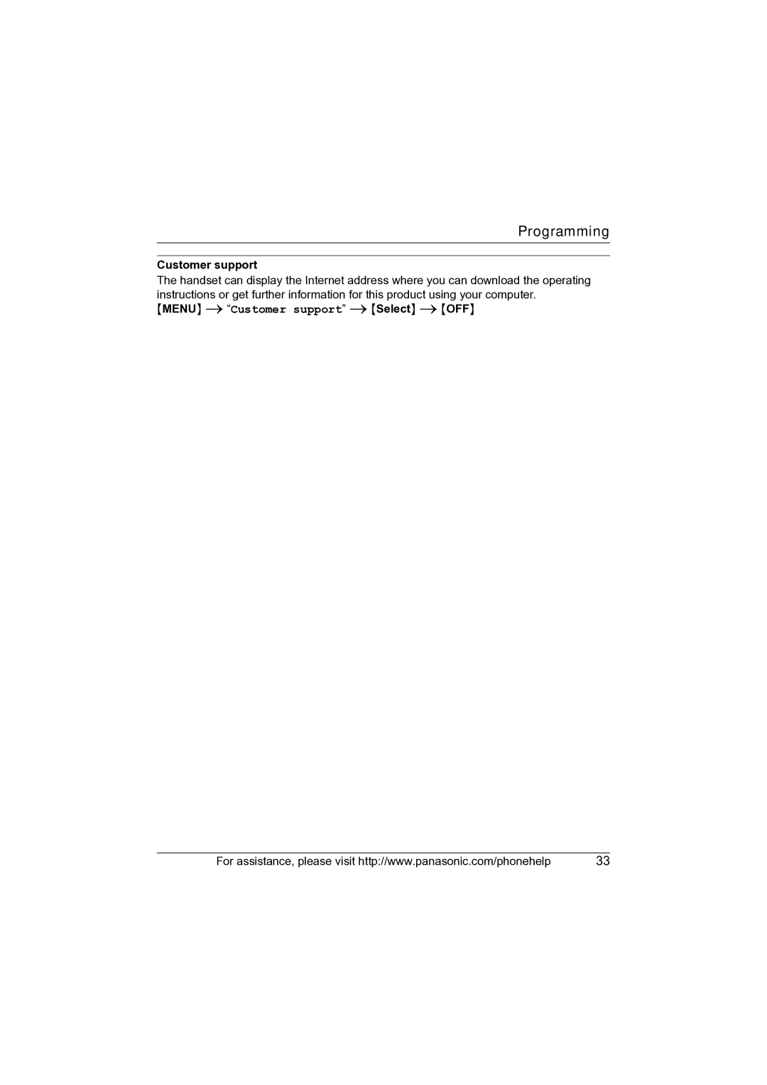 Panasonic KX-TG2632 operating instructions Customer support 