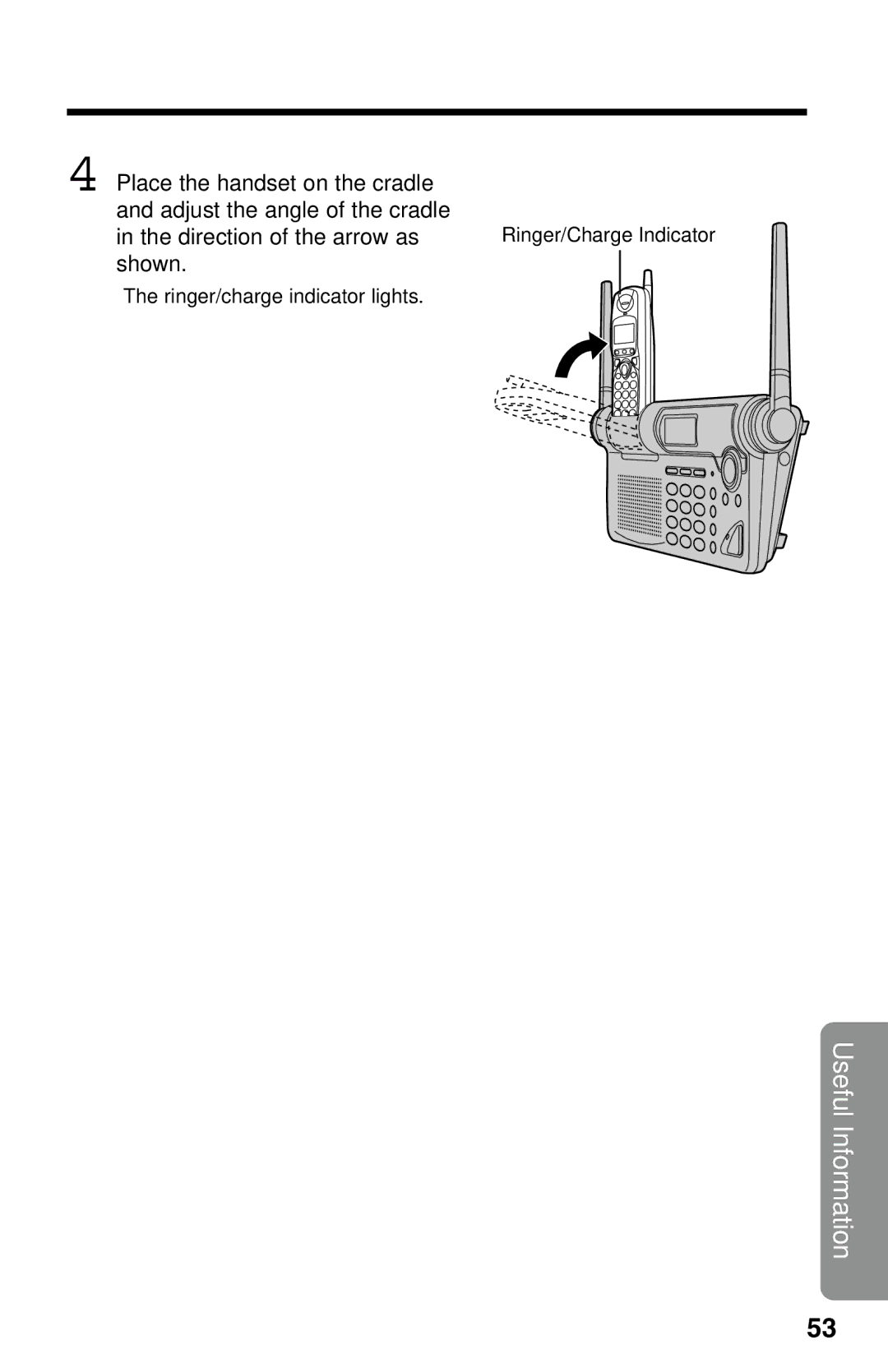 Panasonic KX-TG2650NZN, KX-TG2650ALN operating instructions To charge the handset battery, Shown 