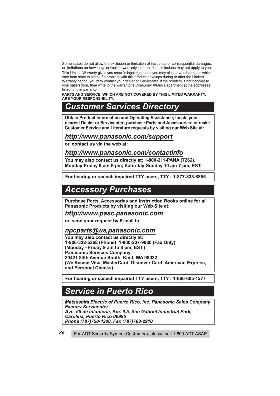 Panasonic KX-TG2970 operating instructions 