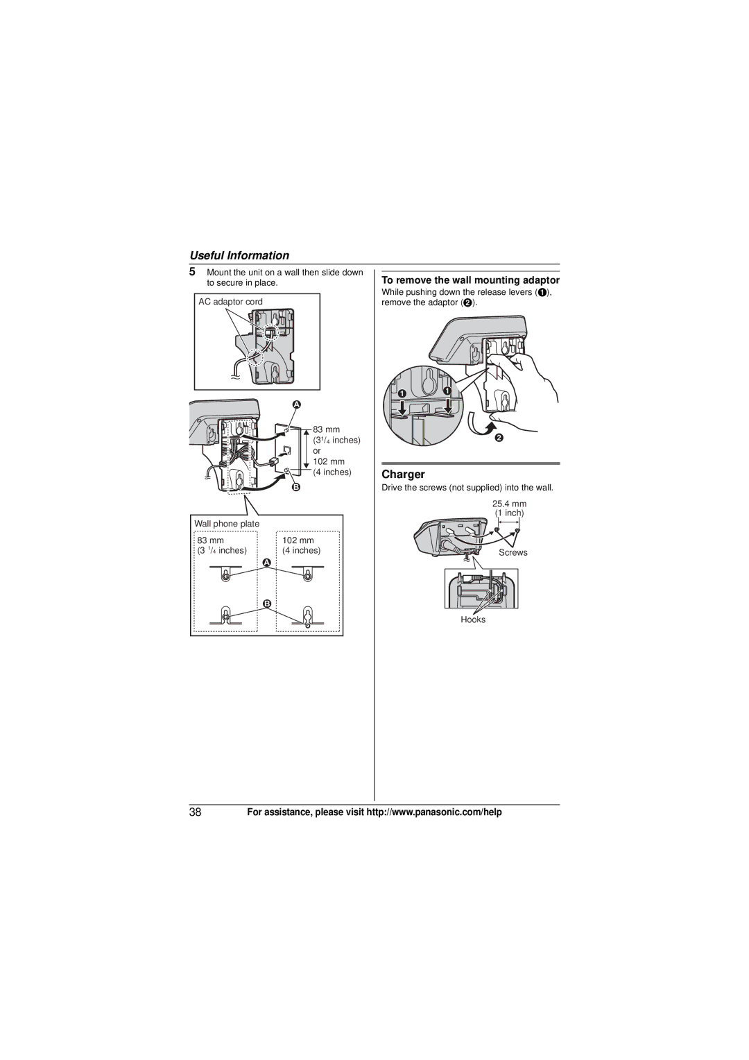 Panasonic KX-TG4133M, KX-TG4132N, KX-TG4134M operating instructions Charger 