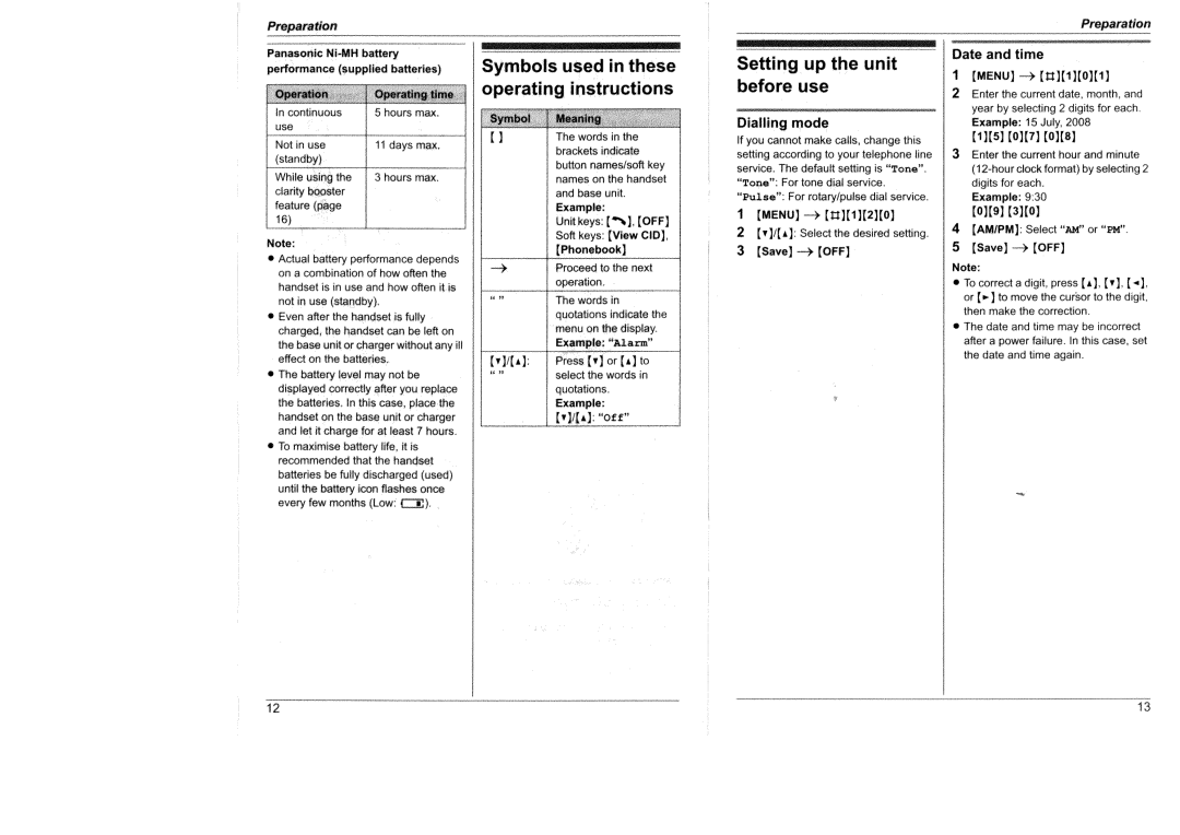 Panasonic KX-TG4611HK, KX-TG4612HKf manual 