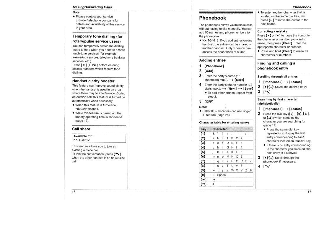 Panasonic KX-TG4611HK, KX-TG4612HKf manual 