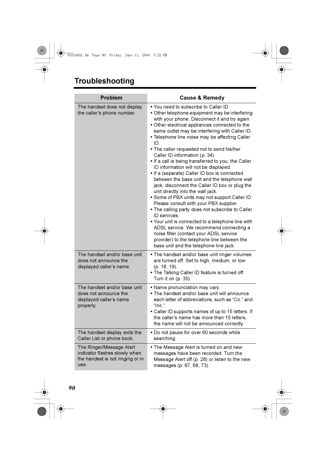 Panasonic KX-TG5240AL operating instructions You need to subscribe to Caller ID 