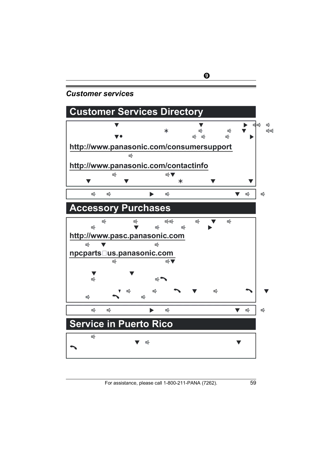 Panasonic KX-TG5423, KX-TG5421, KX-TG5422 operating instructions Customer Services Directory, Customer services 