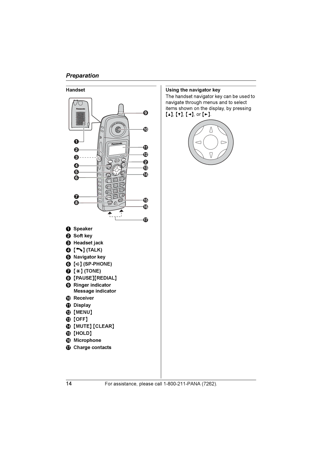 Panasonic KX-TG5428 operating instructions Ringer indicator Message indicator Receiver Display 