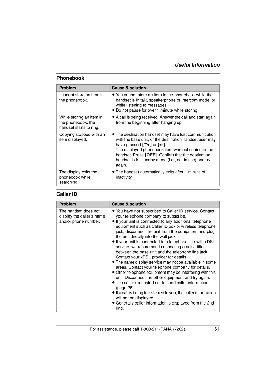 Panasonic KX-TG5433 operating instructions Phonebook, Caller ID 