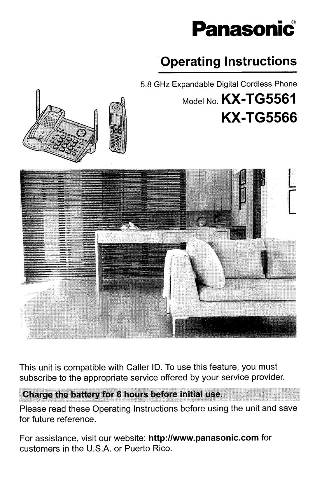 Panasonic KX-TG5561, KX-TG5566 manual 