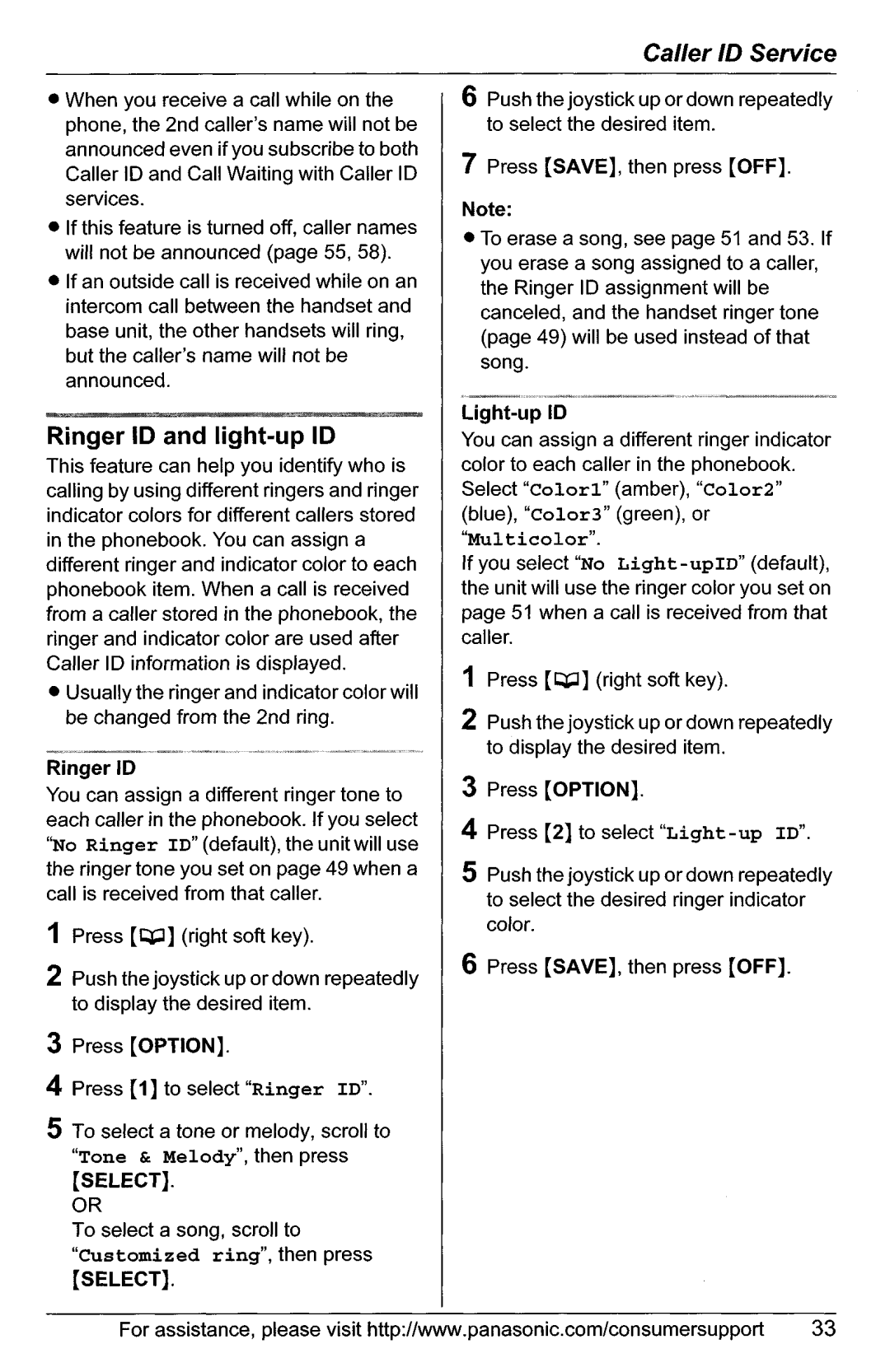 Panasonic KX-TG5561, KX-TG5566 manual 