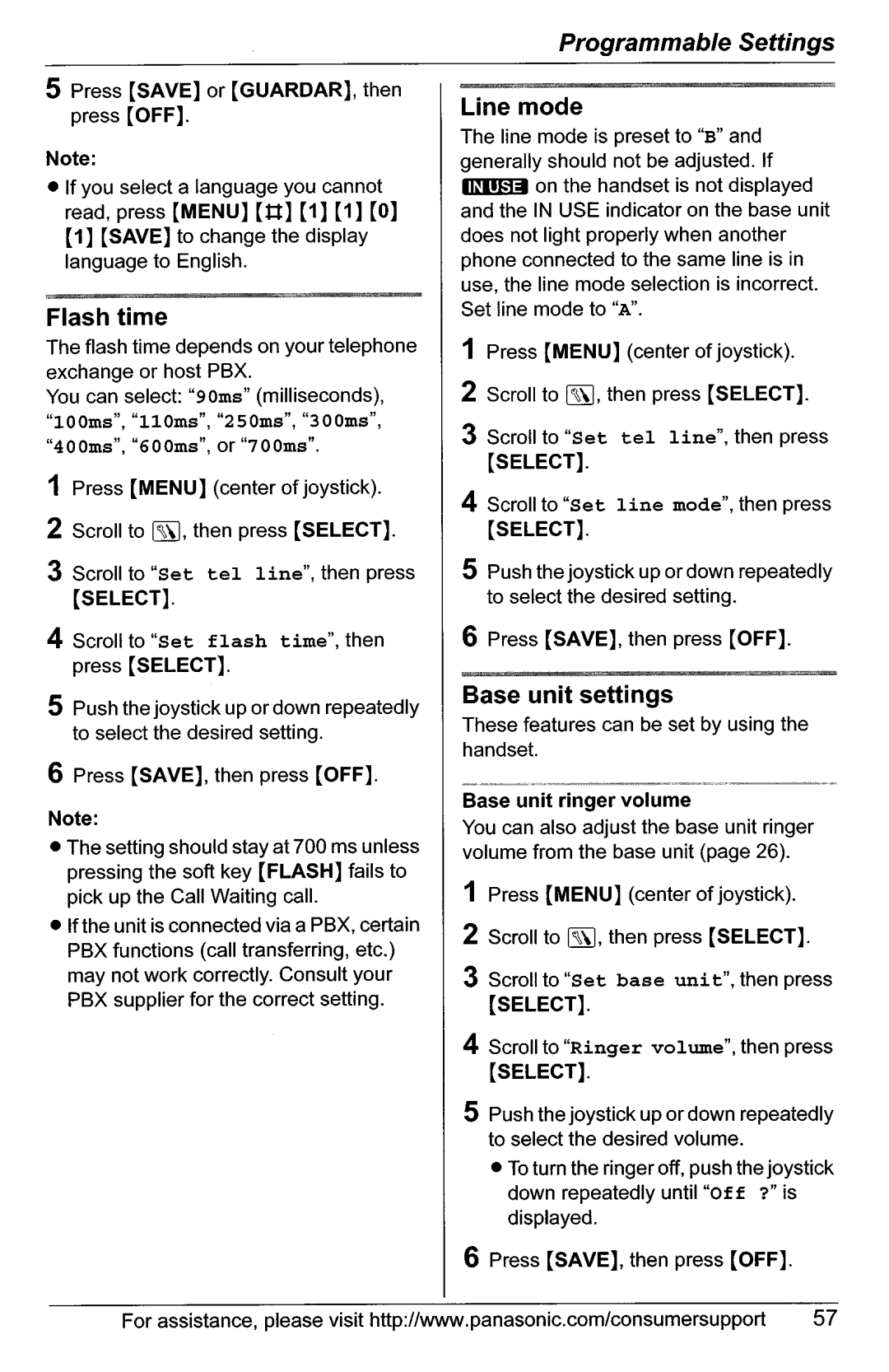 Panasonic KX-TG5561, KX-TG5566 manual 