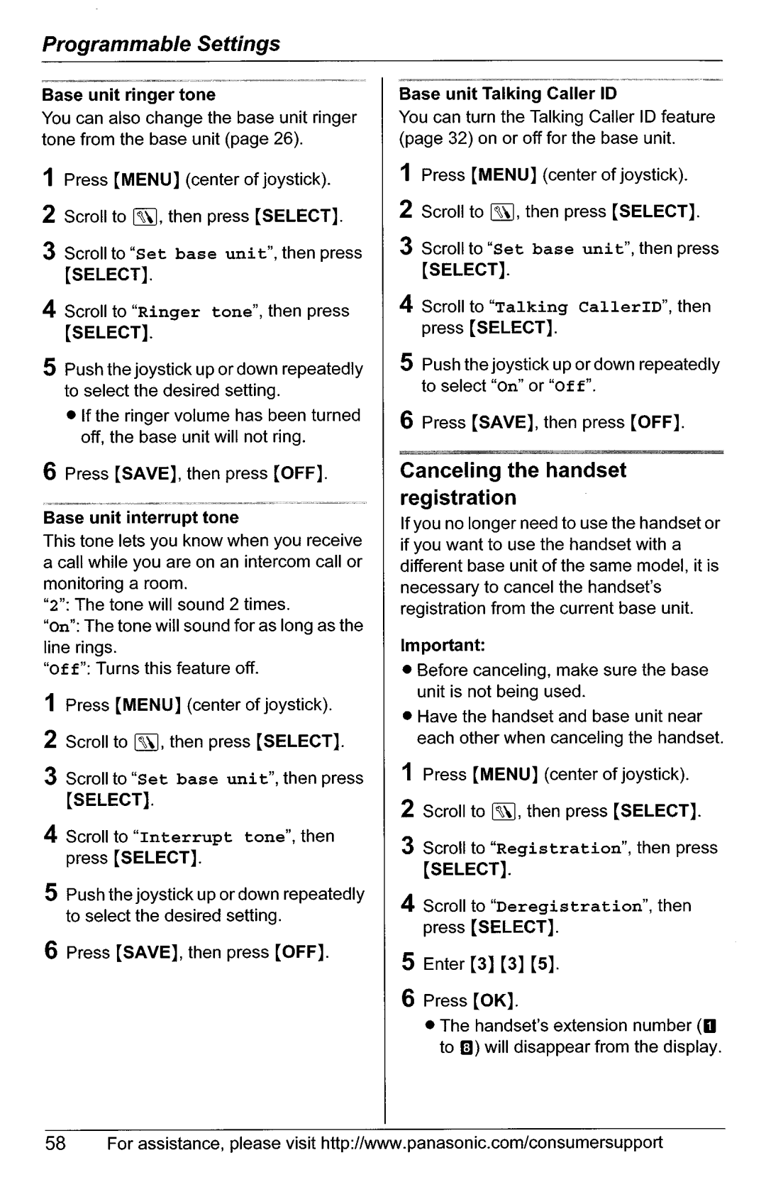 Panasonic KX-TG5566, KX-TG5561 manual 