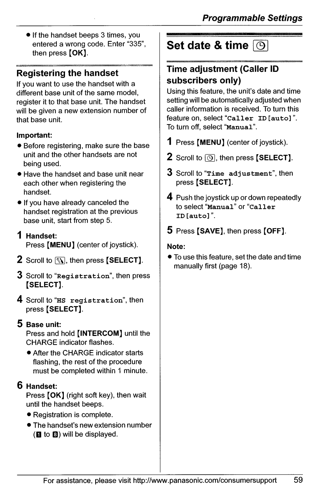 Panasonic KX-TG5561, KX-TG5566 manual 