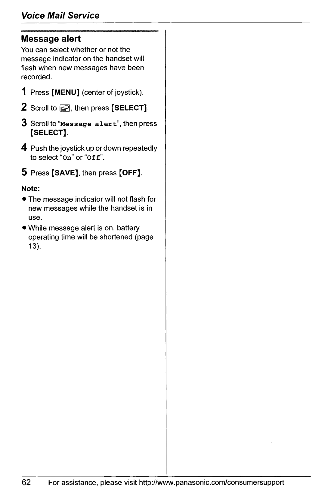 Panasonic KX-TG5566, KX-TG5561 manual 