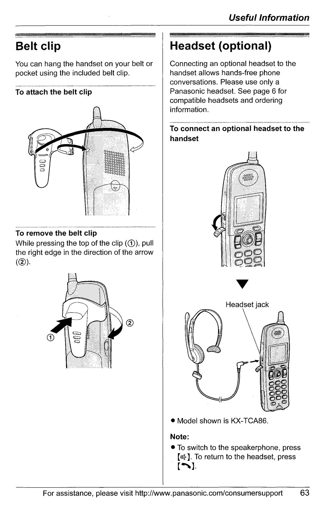 Panasonic KX-TG5561, KX-TG5566 manual 