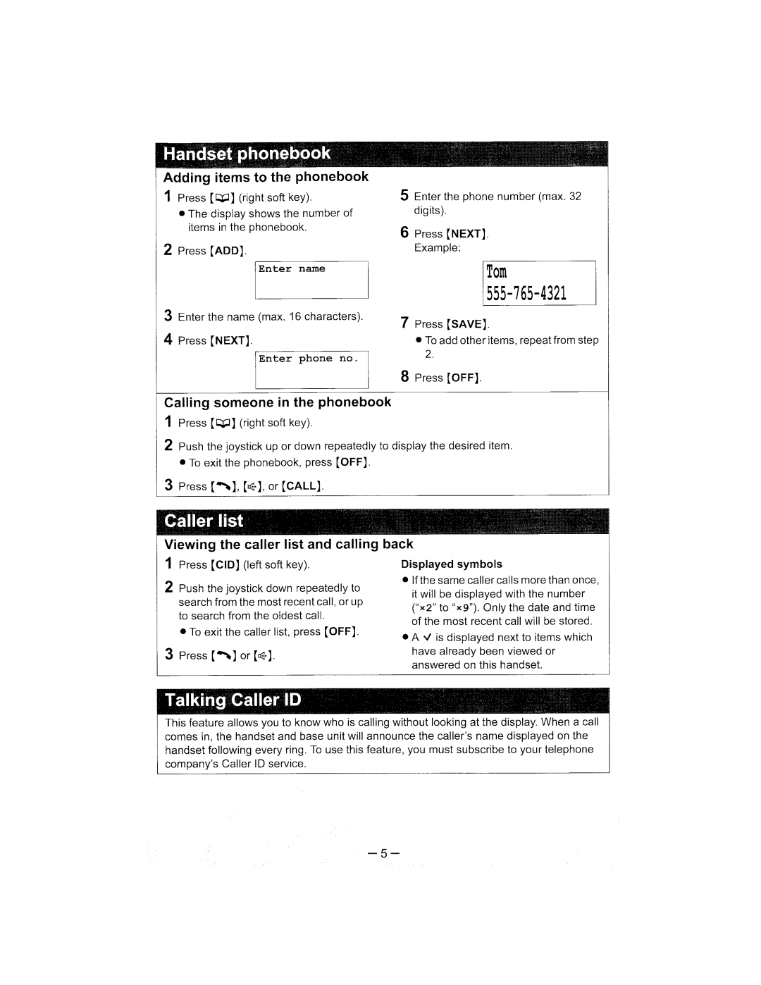 Panasonic KX-TG5561, KX-TG5566 manual 