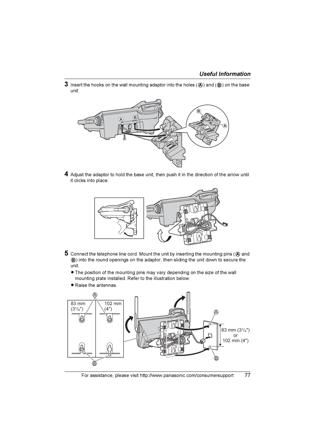 Panasonic KX-TG5583 operating instructions Useful Information 