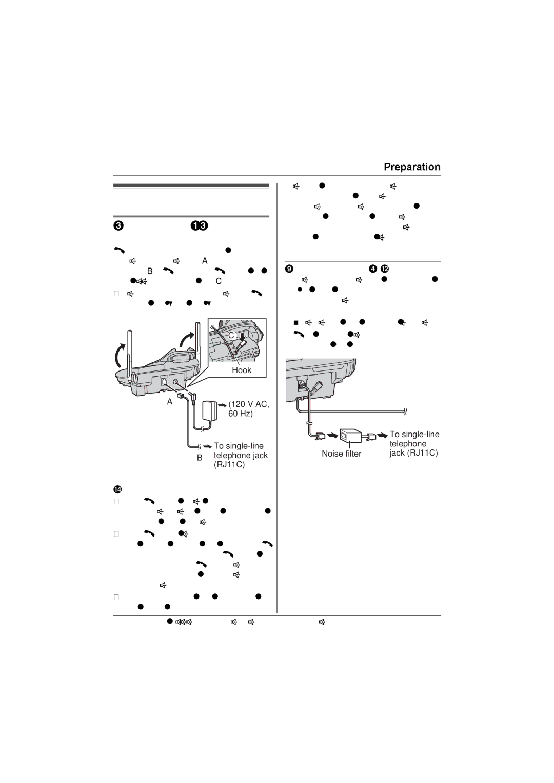 Panasonic KX-TG5632M operating instructions Setting up the base unit, Connecting the AC adaptor and telephone line cord 