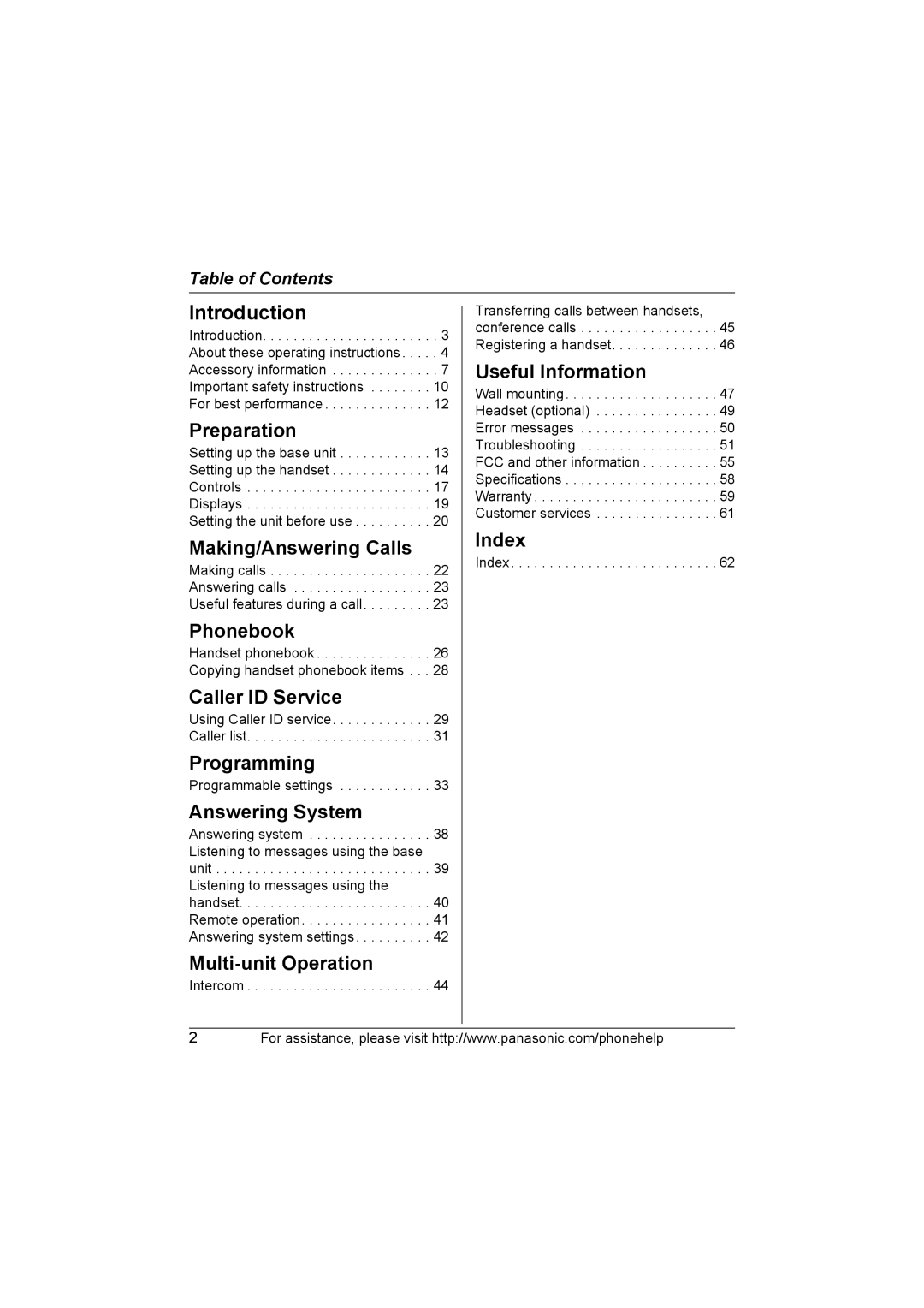 Panasonic KX-TG5632M operating instructions Making/Answering Calls 