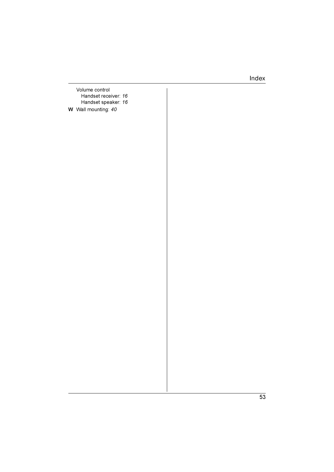 Panasonic KX-TG5821AL, KX-TG5822AL operating instructions Index 