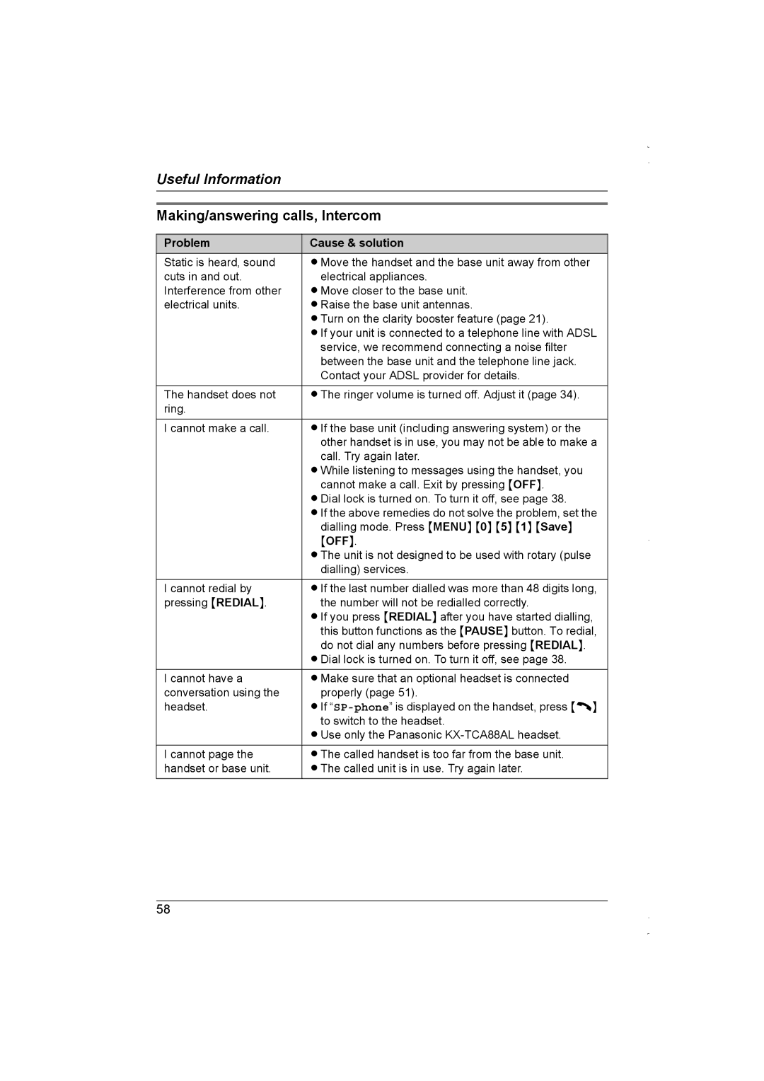 Panasonic KX-TG5838AL, KX-TG5839AL operating instructions Making/answering calls, Intercom 