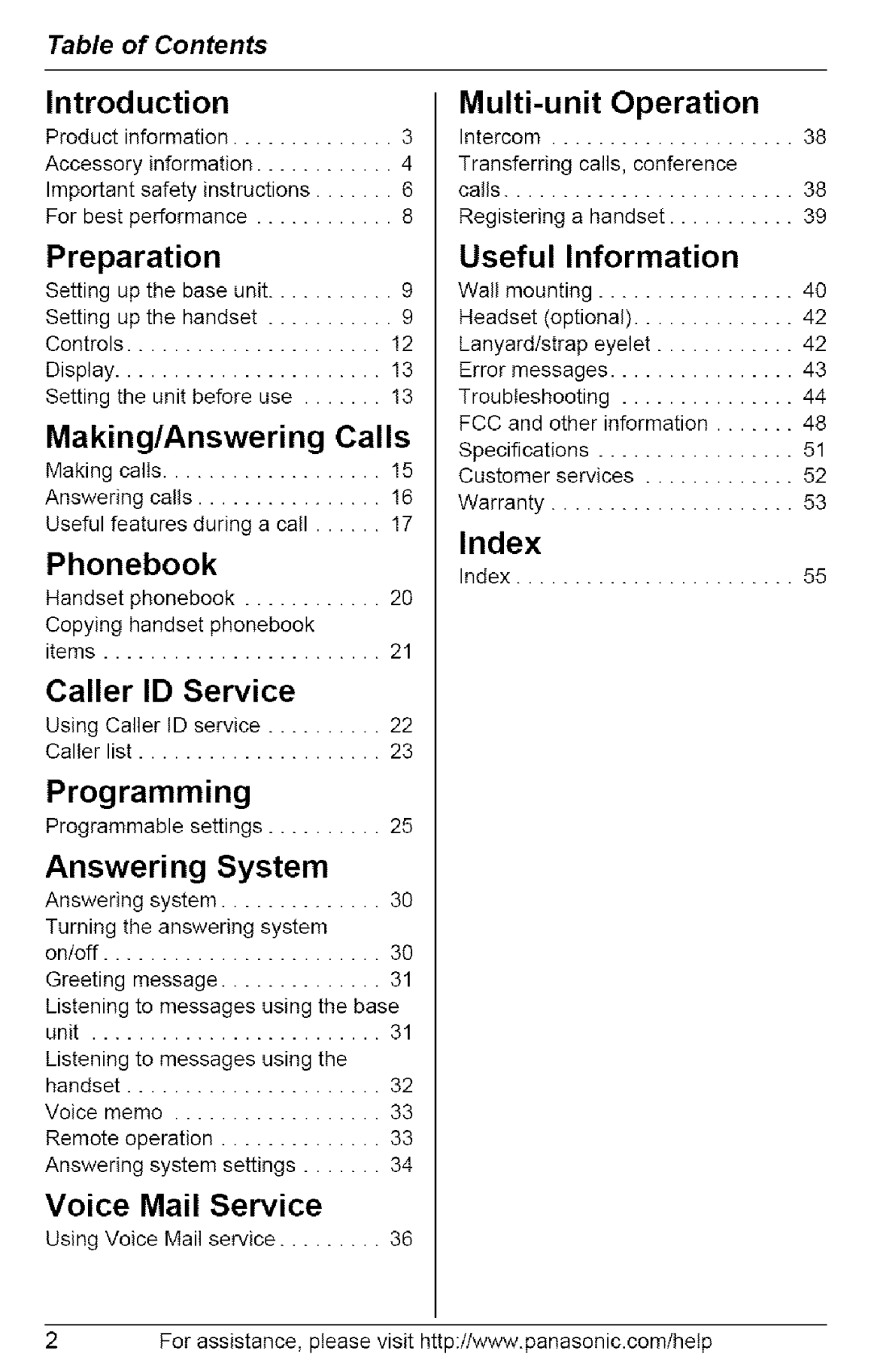 Panasonic KX-TG6072, KX-TG6073, KX-TG6074, KX-TG6071 operating instructions Caller ID Service 