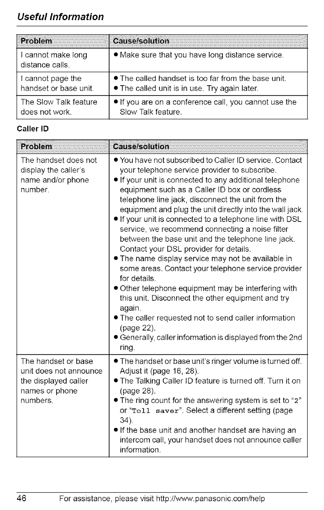 Panasonic KX-TG6072, KX-TG6073, KX-TG6074, KX-TG6071 operating instructions Caller ID 