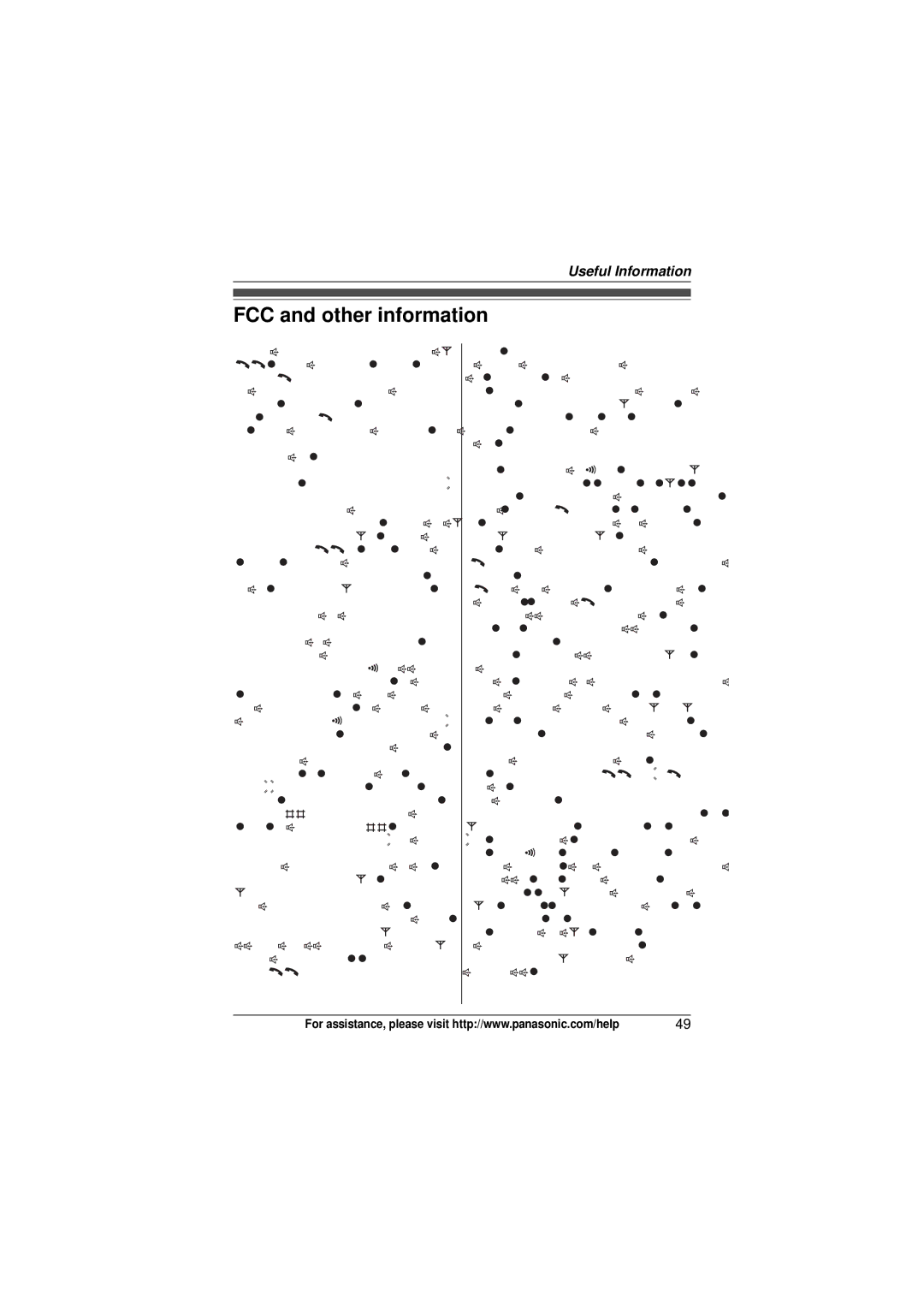 Panasonic KX-TG6423, KX-TG6473, KX-TG6411, KX-TG6413, KX-TG6412 operating instructions FCC and other information 