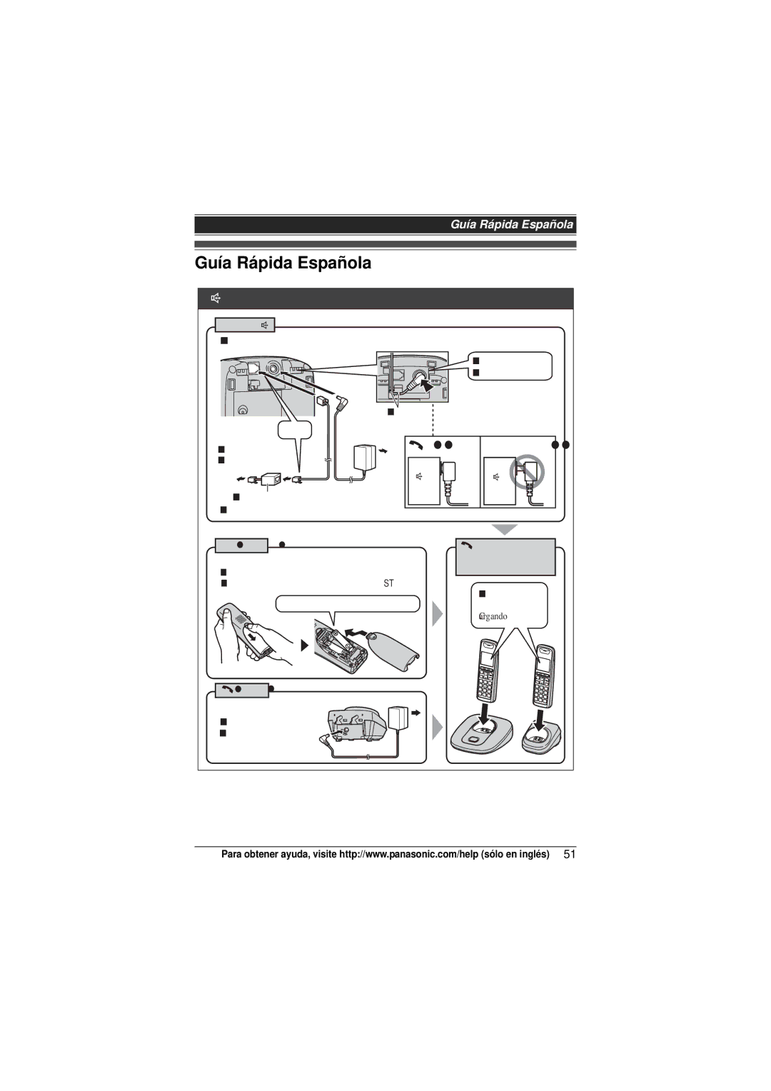 Panasonic KX-TG6411, KX-TG6473, KX-TG6413, KX-TG6412, KX-TG6423 Guía Rápida Española, Correcto Incorrecto 